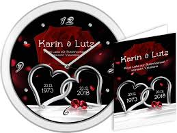 Glückwünsche, sprüche und herzliche grüße zum 23. Zum 40 Hochzeitstag Weisse Rubin Hochzeitsuhr Mo5