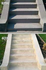 Graniflex Concrete Repair Stairs Before After This Fast Setting Bond Like Crazy Flexible Membrane Is Quickly Concrete Steps Concrete Concrete Projects