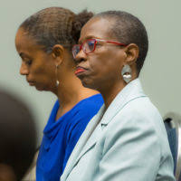 A student from Bright Horizon Academy poses with Yolanda