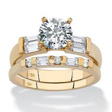 Art deco vintage 2.55 ct white diamond ruby antique engagement wedding ring set. Fingerhut Sets
