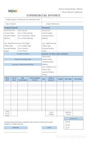 Commercial Invoice Format Fedex Style Invoice Template Templates Business Template