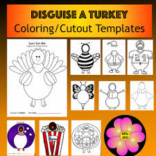 Now that our digital disguise is done, it's time to work on the printable version. Don T Eat Me Disguise The Turkey Coloring Cutout Template Tpt