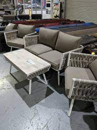 Check spelling or type a new query. Designer Outdoor Furniture 4 Piece Wicker Set Double Sofa 2 Arm Chairs And Table Beige Rrp 1699 Fowles Auction Sales