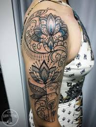 Ornamental Lotus Flowers Tattoos Sleeve Tattoos For Women Full Sleeve Tattoos
