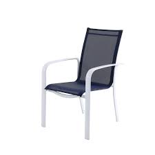 Allen Roth Truxton White Stackable Metal Stationary Dining Chair S With Blue Sling Seat Lowes Com In 2020 Steel Dining Chair Patio Chairs Dining Chairs