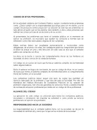 1 (1) prezentul cod de etică este elaborat în baza art. Cod Etica Auditor Contador Contabilidad