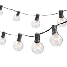 Newhouse Lighting Outdoor Led String Lights With Remote Control Dimmer Black Hd Supply