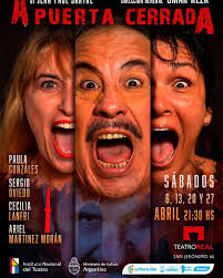 A PUERTA CERRADA Dҽ JEAN-PAUL SARTRE Tres personas recluidas en el  infierno, Ninguno es inocente. No tienen salida. Están allí para siempre.  En el infierno no hay fuego ni tortura. El castigo