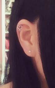 Tiny Heart Infinity Cartilage Earring Helix Jewelry Sterling Silver 14k Gold Filled Cartilage Earrings Helix Jewelry Cute Cartilage Earrings