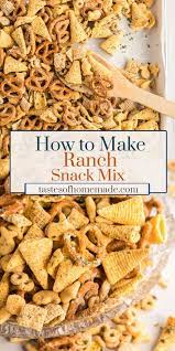 Easy Ranch Snack Mix Snack Mix Recipes Ranch Snack Mix Recipe Ranch Snack Mix