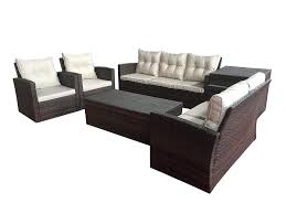 Richseat 6 Piece Horae 7 Seat Conversation Set With Storage And Cushions