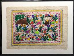 Pottery plates pottery art mexican folk art vintage pottery celtic ceramics antiques gourd art wood carvings. Vintage Mexican Amate Folk Art Painting By Antonia Francio Worthington Galleries Part 1