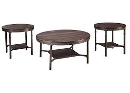 Measuring 47 w x 34 d x 20 h, this cocktail table looks great set in both small and large living room spaces. Sandling Occasional Table Set Set Of 3 Ashley Homestore Canada