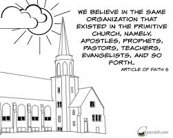 Primary 2 Lesson 42 Articles Of Faith The Church Of Jesus Christ Saint Coloring