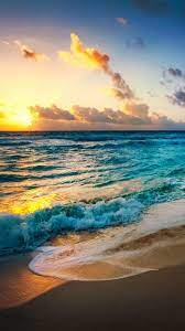 Beach Waves At Dusk Beach Wallpaper Beach Scenery Beach Phone Wallpaper