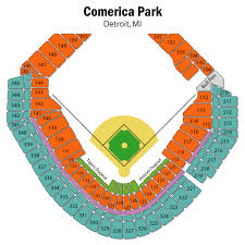 Detroit Tigers Seating Chart With Rows Comerica Park