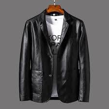 Bosswears Trendy Slim Handsome Suit Leather Jacket 096 Jackets Fashion Casual Casual Blazer Jacket Leather Jacket
