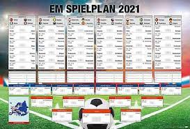 Pdf zum ausdrucken und downloaden. Em Spielplan 2021 Fussball Europameisterschaft 101 5 X 68 5 Cm Spielplaner Eur 13 98 Picclick De