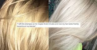Leave the purple shampoo on your hair for about 5 minutes. If You Color Your Hair Blonde You Need This Purple Shampoo