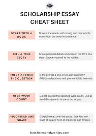 Use The Scholarship Essay Cheat Sheet To Write Winning Essays And Win More Money For Colle School Scholarship Scholarships For College High School Scholarships