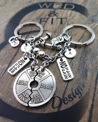 Pareja Llaveros Always Together Complete Love Wodmotivacion Y Etsy Barbell Workout Alex And Ani Charm Bracelet Charm Bracelet
