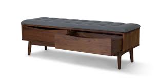 Bedroom benches and ottomans at every style for any budget. Culla Walnut Bench Benches Article Modern Mid Century And Scandinavian Furniture Storage Bench Bedroom Modern Storage Bench Furniture