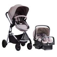 Evenflo Pivot Modular Travel System With Safemax Infant Car Seat Sandstone Travel Systems For Baby Car Seat And Stroller Travel System Stroller