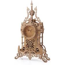 Rokr marble run wooden model kits 3d puzzle mechanical puzzles for teens and adults(waterwheel coaster). 3d Wooden Puzzle Clock Model Kits For Adults Tower Desk Educational Toys Planet