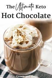 Keto Hot Chocolate Low Carb Green And Keto Recipe Low Carb Drinks Keto Drink Healthy Drinks