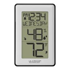 Indicator for wireless sensor signal strength La Crosse Technology Indoor Digital Thermometer And Humidity Gauge At Menards