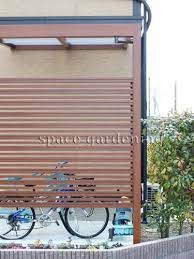 千葉県ふじみ野市 新築外構工事 ナチュラル 駐輪場 サイクルポート 目隠しフェンス 自転車 屋根 玄関 前インテリア 屋根 diy