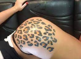 I have something like this except it's a little bit smaller, it's pink & black, & doesn't curve around towards my back(yet). Trendy Tattoo Hip Thigh Cheetah Print Ideas Leopard Print Tattoos Thigh Tattoo Hip Tattoo