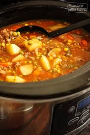 I worked with what i had on this winter day. Crock Pot Vegetable Beef Soup Favorite Family Recipes