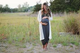 Maternity Style // Open Knit Cardigan - Lauren McBride