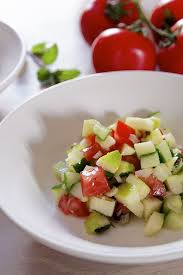 Verveine Peche Salade Concombre Salade Pomme Verte