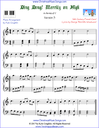 Ding Dong Merrily On High Advanced Piano Sheet Music Free Printable Pdf At Www Christmasmusicsongs Com Piano Sheet Music Sheet Music Piano Sheet Music Free