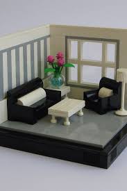 Lego living room furniture couch sofa coffee table floor lamp cups accent jars. Lego Living Room Bmo Show