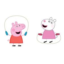 📚 six new peppa audio stories are available for your naptime, bedtime and long journey needs. Peppa Pig And Suzy Skipping Wall Sticker Peppa Pig Wall Decal Etsy In 2020 Peppa Pig Wallpaper Peppa Pig Best Friend Wallpaper