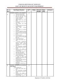 Click here to make tpub.com your home page. Food Beverage Service List Of Heavy Light Equipment