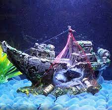 Sunken ship fish aquarium decorations. Best Sunken Ship Aquarium Decorations Shipwreck Theme