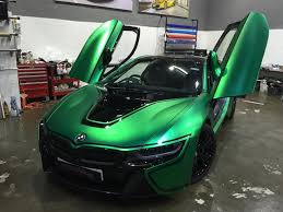 The World Needs More Bmw I8s Wrapped In Matte Green Chrome Bmw I8 Custom Bmw Bmw Cars