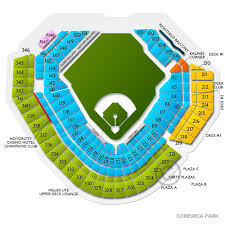 comerica park seating chart view seats comerica park seating