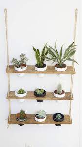 tribeca trio pot shelf hanging shelves planter etsy house plants decor plant diy stand wooden beam mantle piece
