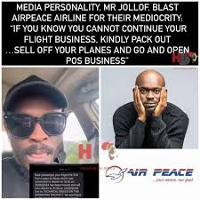 Media personality, Mr Jollof, calls out infamous peaceless airline for  their incessant rescheduling of flights without remorse, compensation  whatsoever., ___, Share your thoughts 👇, —, —, ...