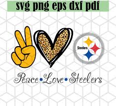 Download Peace Love Steelers Svg Svg Files For Silhouette Files For Cricut Svg Dxf Eps Png Instant Download Steelers Peace And Love Steelers Svg