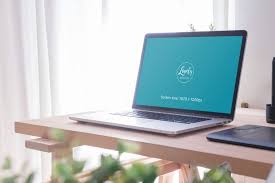 This Is Macbook On Office Desk Mockup That Was Designed And Developed By Lonelymockups Com And Provides The Bes Macbook Mockup Mockup Psd Photoshop Mockup Free