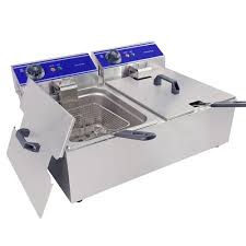 Best 20l Electric Deep Fryers Thermostat Control Stainless Steel Frying Machine Commercial Household Chicken Wings French Fries Electric Deep Fryer Deep Fryer Deep Fryers