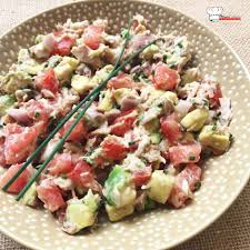 Salade Composee Thon Tomate Avocat Echalote Sauce Cocktail Recette Salades Composees Recette De Salade Composee Salade
