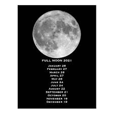 The moon rotates around the earth every 29.5 days. Full Moon Phases Calendar 2021 Postcard Zazzle Com Full Moon Phases Moon Calendar Moon Phase Calendar
