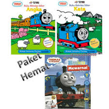 Mewarnai gambar thomas and friends. Super Sale Erlangga For Kids Paket 3pcs Buku Aktvitas Thomas Angka Kata Mewarnai Dengan Stiker Shopee Indonesia